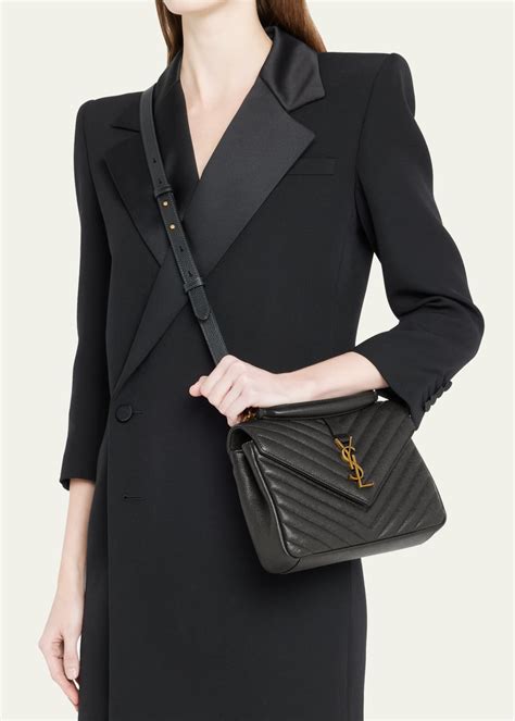 ysl college medium|ysl medium flap shoulder bag.